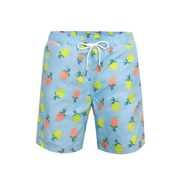 Mens Colored Flowers Summer Holiday Quick-Drying Swim Trunks Beach Shorts Board Shorts 